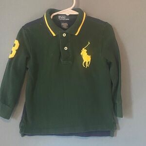 Polo by Ralph Lauren Kids Dark Green Long Sleeve Polo